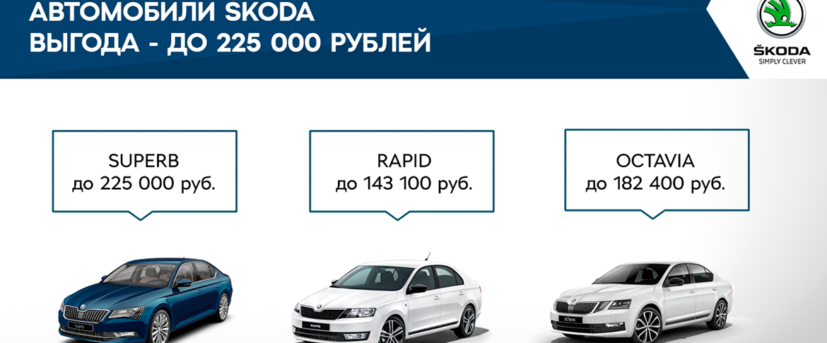 В январе ŠKODA предлагает выгодные условия на покупку автомобилей