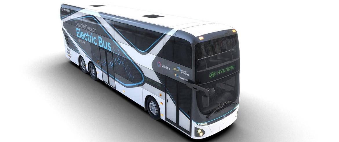 Hyundai представил первый в линейке компании электрический двухэтажный автобус