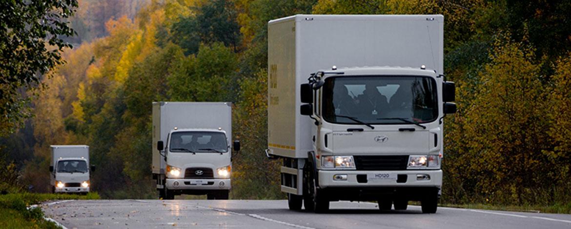 На Дмитровском полигоне НАМИ прошел тест-драйв обновленных грузовиков Hyundai